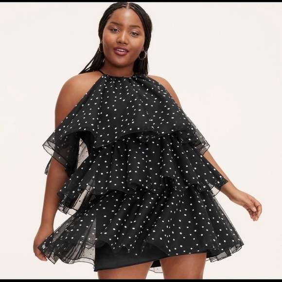 Kate spade  Mini Polka Dot Tiered Mini Dress small - Picture 1 of 12